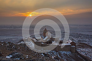 Sunrise over Khor Virap Monastery