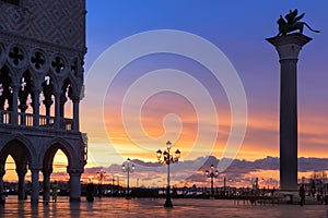 Sunrise over the lagoon, Venice, Italy