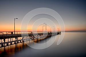 Sunrise over Limassol pier