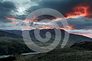 Sunrise over the Los Glaciares National Park