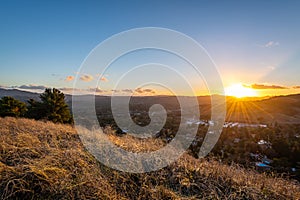 Sunrise over Mount Diablo and the East Bay