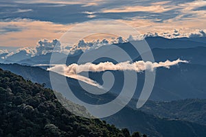 Sunrise over the mountains of the Sierra Nevada de Santa Marta photo