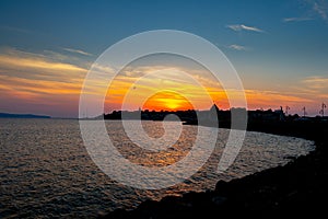 Sunrise over Nessebar Old Town A Serene and Majestic View