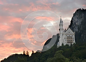 Sunrise over Neuschwanstein