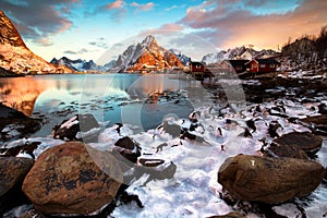 Sunrise over Reine, Norway