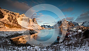 Sunrise over Reine, Norway