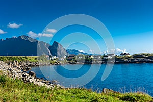 Sunrise over the Reinefjorden,  Lofoten Islands, Norway