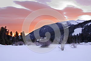 Sunrise over Rocky Mountain