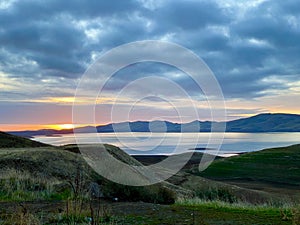 Sunrise Over San Luis Reservoir in California