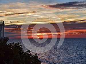 Sunrise over the Spanish resort of Nerja on the Costa del Sol