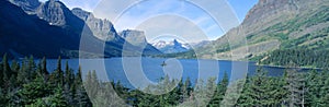 Sunrise over St. Mary Lake, Glacier National Park, Montana photo