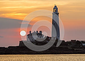 Sunrise over St Marys Lighthouse