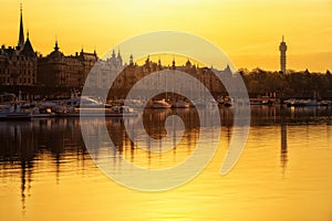 Sunrise over Stockholm, Sweden