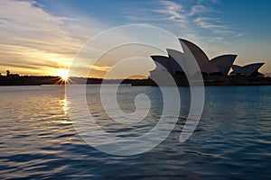 Sunrise over Sydney Opera House, Australia.