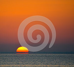 Sunrise over Tampa Bay in Saint Peterburg, Florida.