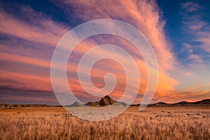 Sunrise over Toadstool State Park, Nebraska