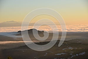 Sunrise over Tolox in the Sierra de las Nieves, Spain