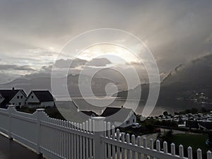 Sunrise over Vikedal Norway photo