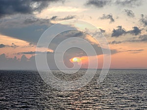 Sunrise over Visayas Sea in the Philippines