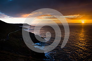 Sunrise over the Wales Coast Path