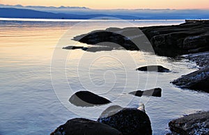 Sunrise in Pacific Ocean, Ladysmith, Vancouver Island, British Colombia