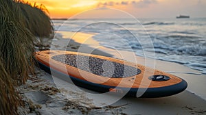 Sunrise Paddleboard on Sandy Beach