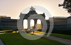 Sunrise in Parc du Cinquantenaire, an amazing park from the biggest city Belgium