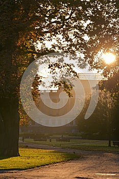 Sunrise in Parc du Cinquantenaire, an amazing park from the biggest city Belgium