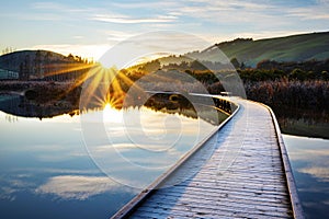 Sunrise in Peka Peka regional park, Hawke`s Bay, New Zealand