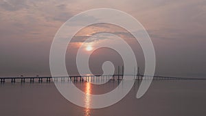 Sunrise at Penang second bridge.