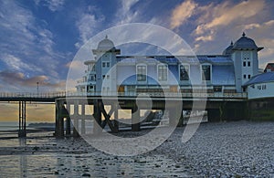 sunrise at penarth pier, cardiff