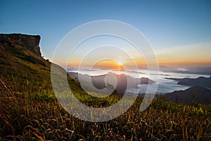 Sunrise at Phu Chee Fah