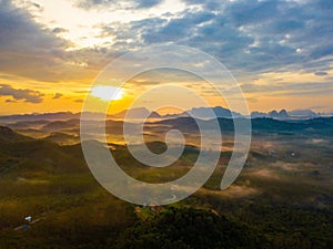 Sunrise at Phu Ta Tun Viewpoint Phang nga province