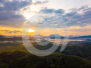 Sunrise at Phu Ta Tun Viewpoint Phang nga province