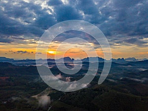 Sunrise at Phu Ta Tun Viewpoint Phang nga province