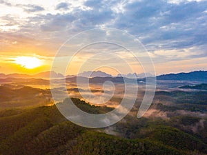 Sunrise at Phu Ta Tun Viewpoint Phang nga province