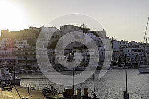 Sunrise in the picturesque city of Naxos, Cyclades, Greece