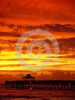 Sunrise with pier