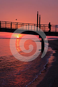 Sunrise on the pier .. Francavilla al Mare ch Italy