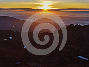 Sunrise at Point Lenana, Mount Kenya National Park, Kenya