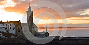 Sunrise in Porthleven Cornwall UK