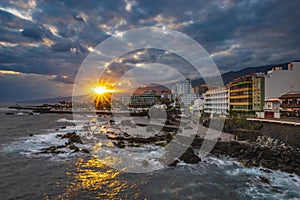 Sunrise in Puerto de la Cruz in Tenerife