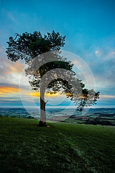 The sunrise from Raddon Hill