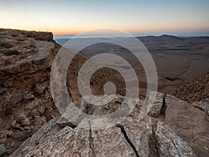 Sunrise in ramon crater