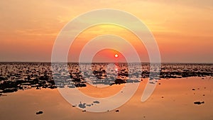 sunrise at the Red Lotus Lake in the Isaan Thailand