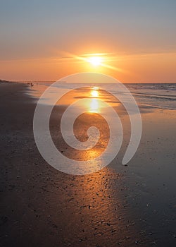 Sunrise Reflection on Ocean Isle Beach