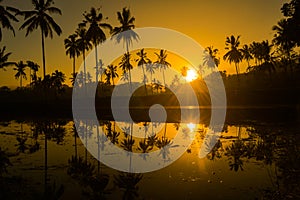 Sunrise and reflection