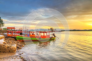 Sunrise at the river in Koh Kho Khao