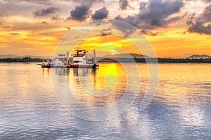 Sunrise at the river at Koh Kho Khao island