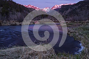 Sunrise in Rocky Mountain National Park and the Big Thompson Riv